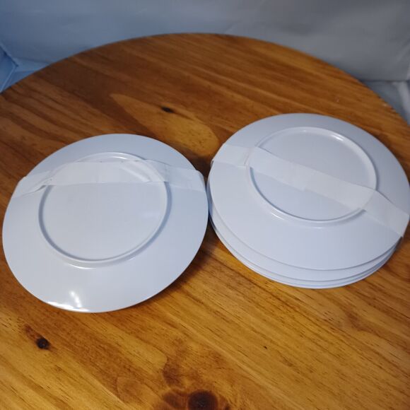 HD Designs Outdoors Melamine 6” Appetizer Dessert Tapas Plates Lot of 8 - Picture 2 of 8